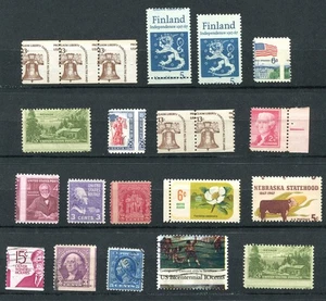 USA: selection varieties: shifted perforation, color-  and printingvarieties - Picture 1 of 3