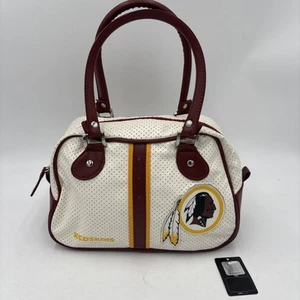 Borsa a mano ufficiale NFL Washington Redskins Ethel Pebble bianca ricamata - Foto 1 di 17