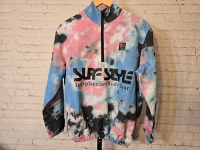 Vintage Surf Style Windbreaker Jacket Coat Interplanetary Body Gear Tye Dye - Image 1 of 4