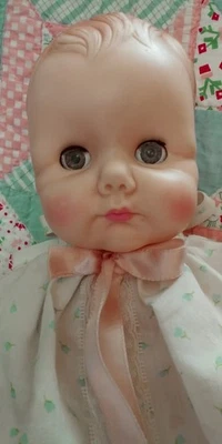 Muñeca bebé tela y vinilo Effanbee I Am Little Lovums #8377 15" original Outfit 1977 Foto 1 de 4