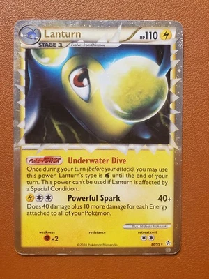 Lanturn Prime 86/95 Heart Gold Soul Silver Unleashed Holo Rare Pokemon TCG LP - Image 1 of 2