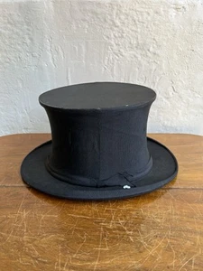 Antique Andre & Co Opera Top Hat.Pop Up Black Collapsible Hat - Picture 1 of 10