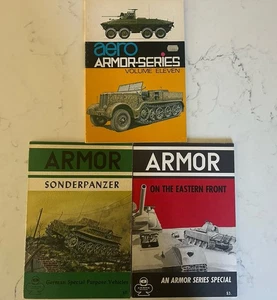 Lot 3 Vintage WWII Armor Magazines Aero Series Sonderpanzer Eastern Front Tanks - Picture 1 of 16