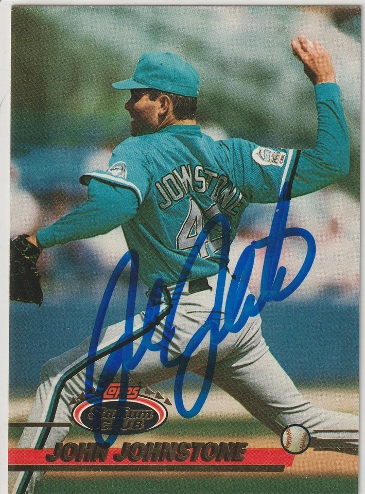 1993 Topps Stadium Club - John Johnstone #734 (RC) Marlins - Image 1 of 2