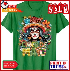 Cinco De Mayo Mexican Fiesta 5 De Mayo Colors Present Unisex T-Shirt - Picture 1 of 6
