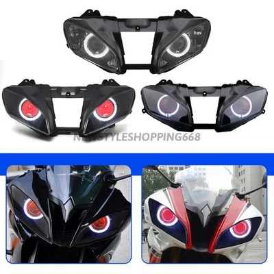Faro completamente montado Angel Devil Eyes Light para Yamaha YZF R6 2008-2016 Foto 1 de 4