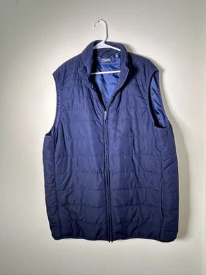 Куртка с пышками и пуховиком на молнии мужской XL без рукавов тёмно-синий — отлично - Изображение 1 из 4