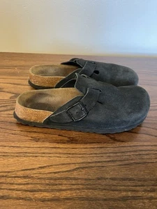 Zuecos sin cordones Betula Birkenstock negros de gamuza punta cerrada para mujer 37 mulas cómodos - Imagen 1 de 8