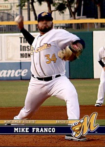 2017 Montgomery Biscuits Grandstand #8 Mike Franco Corpus Christi Texas TX Card