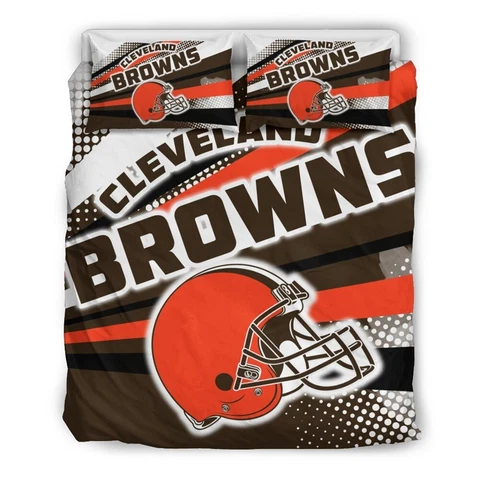 Cleveland Browns 3PCS Bedding Set Duvet Cover Pillowcase Comforter Cover Gifts Cover