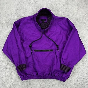 Esprit Vintage Windbreaker Pullover Jacket Top Purple Medium 80's Made in USA - Picture 1 of 12