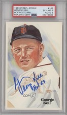 1983 Perez-Steele Hall of Fame Art Postcards Seventh Series George Kell PSA 6