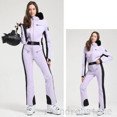 Winter Overalls One-Piece Ski Suit Thermal Snowboard Jacket Jumpsuits Ski Set - Image 1 of 4