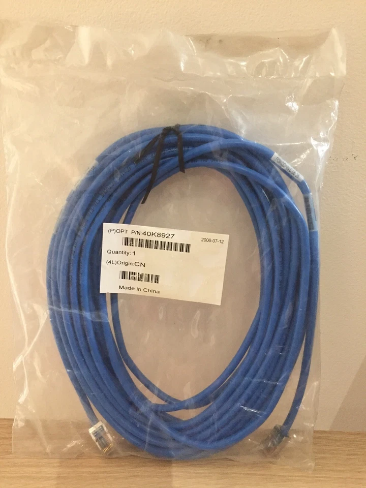 Brand new PN 40K8927 IBM Blue CAT5e Cable 10m - Image 1 of 1