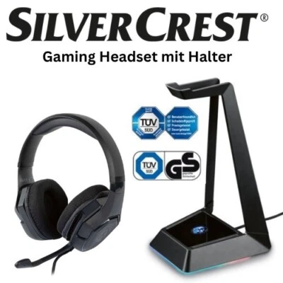 Gaming Headset On Ear Kopfhörer Computer & Videospiel Kopfhörer Inkl. Halter NEU - Bild 1 von 4