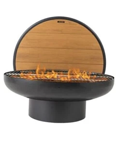 32 Inch Cast Iron, Round Fire Pit Table with Fire Pit 32-inch with grill Black - Picture 1 of 7