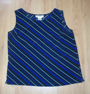 ☆Women's☆"Studio One" Striped Sleeveless Top☆Size 8☆ - Picture 1 of 7