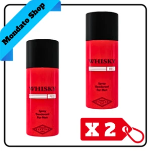 DEODORANTE EVAFLOR WHISKY RED UOMO 150ml SPRAY (X2)