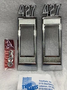 1969 Fender 427 Side Marker Light Bezel Chrome Impala Caprice Belair Trim - Bild 1 von 8