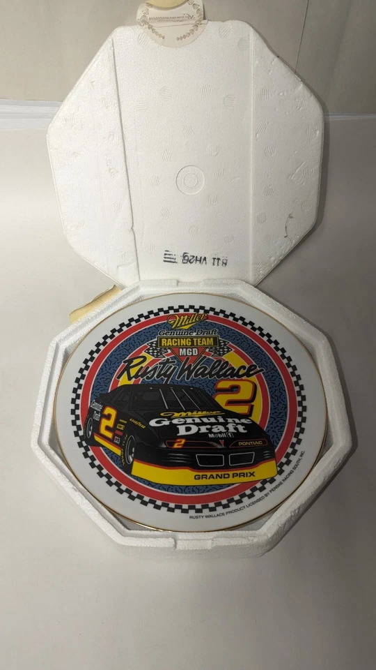 NASCAR Rusty Wallace #2 Miller Genuine Draft Racing Team Decorative Plate VGC - Image 1 of 4