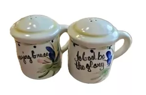 Salt & Pepper “To God Be The Glory” & " Amazing Grace "Vintage Set. Beautiful - Picture 1 of 7