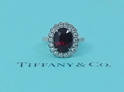 Anel Tiffany & Co Enchant 4,14 CT rubi platina tamanho 5 - Imagem 1 de 4