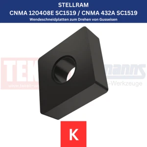 10 x STELLRAM CNMA 120408E SC1519 für Gusseisen !NEU, mit Rechnung! - Picture 1 of 3
