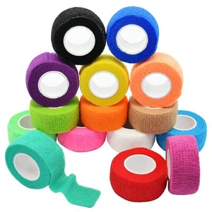 15 Pack Elastic Self-Adhesive Bandage Wrap Colorful Athletic Tape - Picture 1 of 7