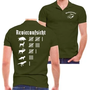 Herren Poloshirt Polohemd Jäger Revieraufsicht Abschüsse Waidmannsheil jagd - Bild 1 von 10