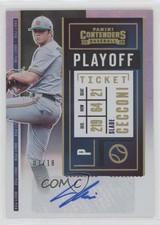 2020 Panini Contenders Draft Pick 2 Playoff Ticket /18 Slade Cecconi Auto