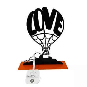 Hallmark Daniel Miyares LOVE Globo de Aire Caliente Escultura Corte Láser Metal Negro - Imagen 1 de 2