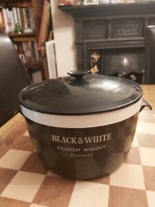 RARE Vintage 1980s Buchanan's Black & White Scotch Whisky Plastic Ice Bucket