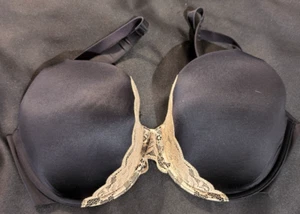 Sujetador negro cobertura completa Soma mejora la forma con ribete de encaje para mujer 38DD 0417 - Imagen 1 de 16