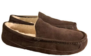 UGG ASCOT 1101110 MEN’S SLIPPERS, ESPRESSO SUEDE NEW* SIZE 8, NEW WARMTH STYLE