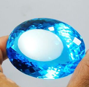 Aquamarine 487 Ct Aquamarine Brazil Oval Cut Ocean Blue Loose Gemstone
