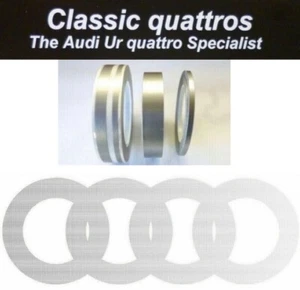 2 x SILBER LAMINIERTE TÜRAUFKLEBER & PIN STREIFEN KIT AUDI UR QUATTRO TURBO COUPE - Bild 1 von 5