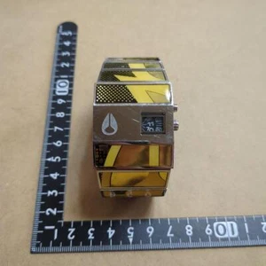 NIXON THE ROTOLOG Yellow Quartz Analog Watch Japan No Box Used  - Picture 1 of 10