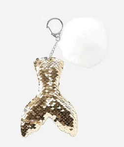 Justice Mermaid Tail Flip Sequin Keychain New with Tags - Picture 1 of 2