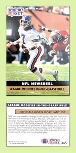 ⚓️🔥1991 Pro Set NFL Newsreel #345 League Modifies In The Grasp Rule John Elway - Picture 1 of 1
