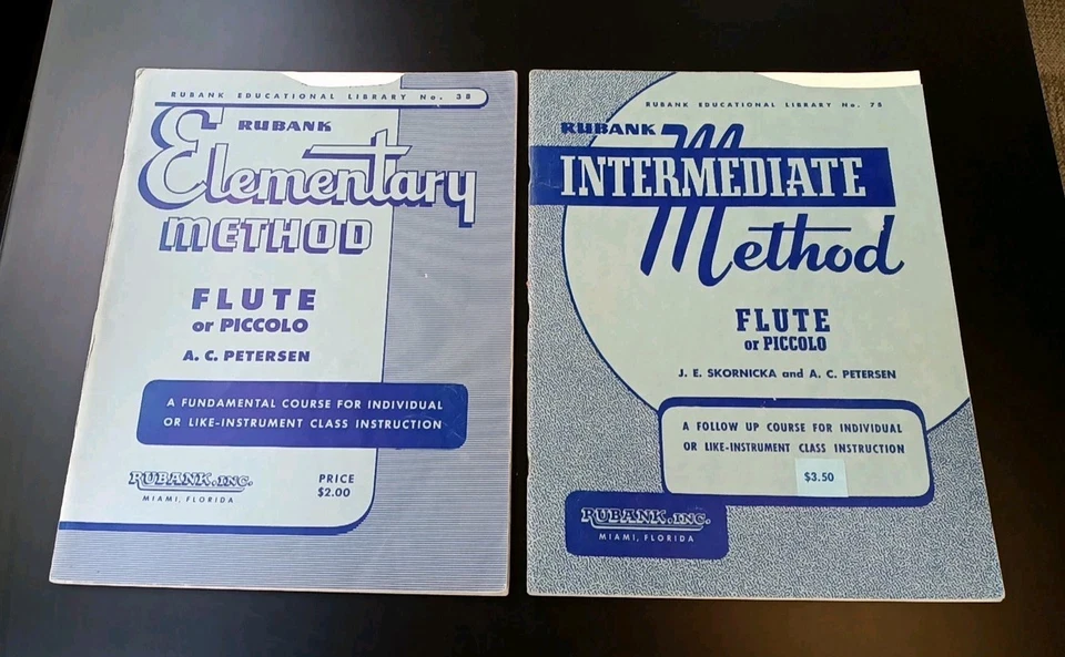 Lote (2) "Biblioteca Educativa Rubank" Nº 38 y 75 para flauta/Piccolo Elem/Int EXC Foto 1 de 2