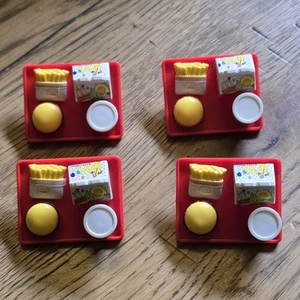 (x4) Vintage Barbie McDonald's Mini Vassoi Cibo Happy Meal ☆ Vendita Immobiliare Trova ☆ - Foto 1 di 17