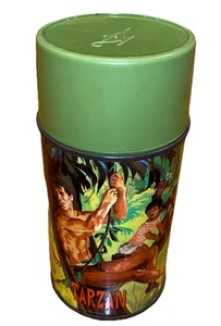 **LEER** Fiambrera metálica vintage Aladdin 1966 Banner Tarzán **SOLO TERMO** - Imagen 1 de 15