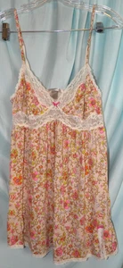 Camicia Victoria's Secret rosa retrò floreale scollo a V maglia cinturino regolabile donna taglia L - Foto 1 di 6