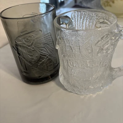 Vintage 1970’s McDonald's Smoked Glass Mug  Hamburglar  & Flintstones - Image 1 of 4