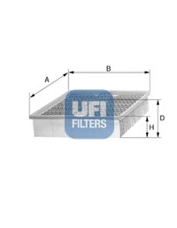 UFI Filtro De Aire Filtro Compatible Para Mercedes-Benz T2/LN1 Furgón/Combi - Imagen 1 de 1