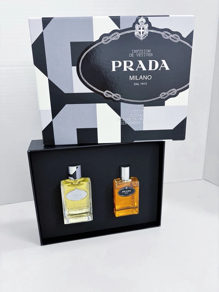 Infusion De Vetiver Prada 2 peças conjunto masculino eau de toilette spray 3,4 oz/100 ml novo na caixa - Imagem 1 de 1