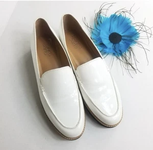 Franco Sarto White Slip Patent Leather On Back Platform Shoes SIZE 7M Women’s - Picture 1 of 7