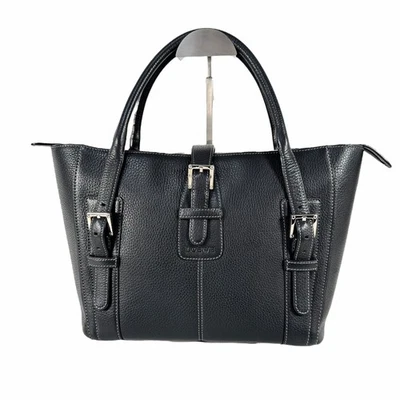 Bolso de Mano LOEWE Cuero Guijarro Negro Herrajes Plateados Hecho en España Foto 1 de 4