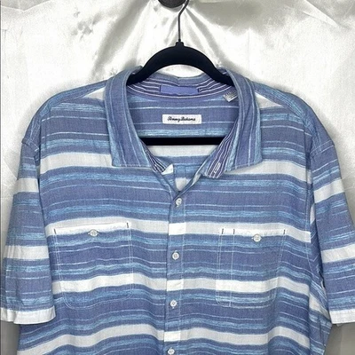 Tommy Bahama Men's Blue Casual Button-Down Shirt 2XL - Image 1 of 4