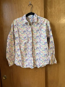 Camicetta Talbots Petites con fiori abbottonati taglia small vintage - Foto 1 di 8